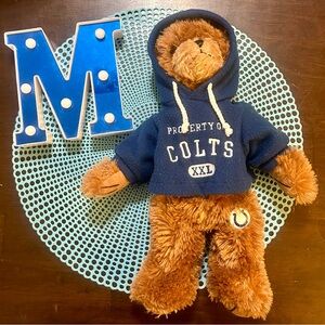Indianapolis Colts NFL 15-16” Stuffed Plush Teddy Bear W/ blue XXL sweatshirt